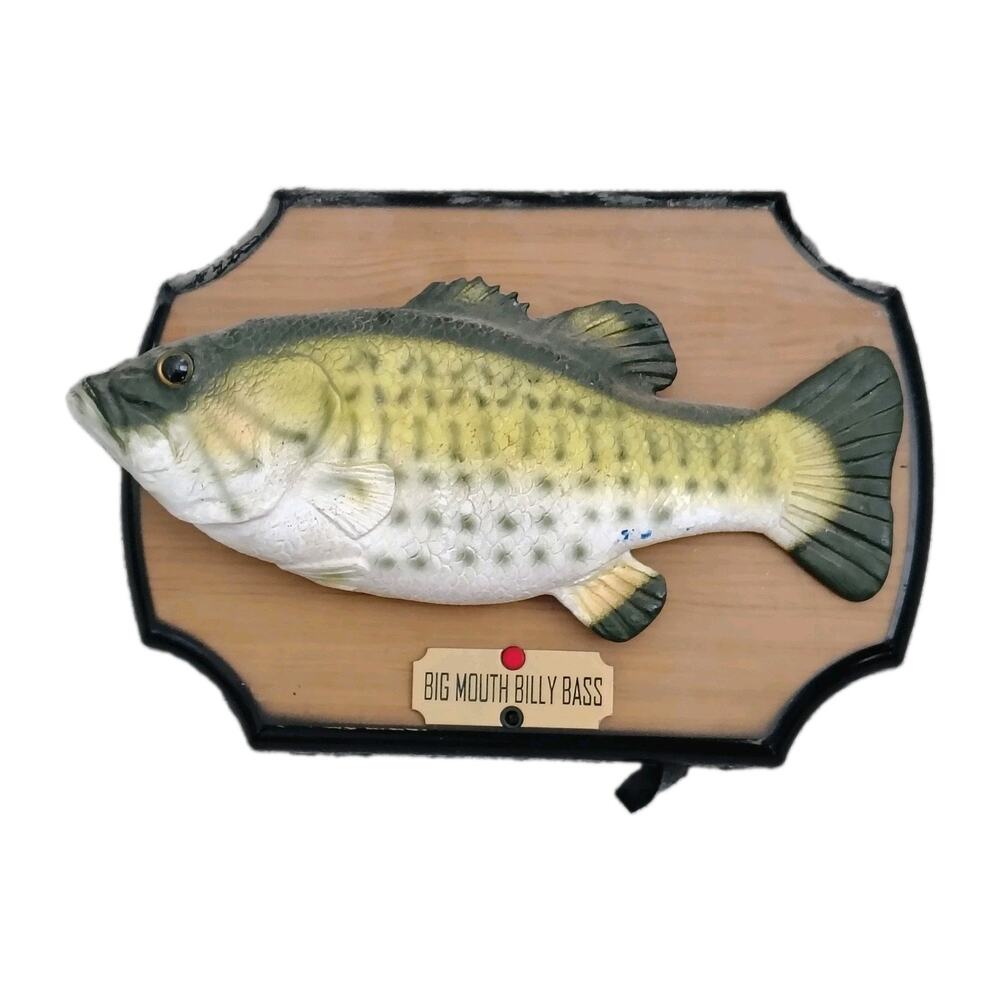 Big Mouth Billy Bass Singing Fish Wall Plaque Vintage 1999 FOR REPAIR See DESC.